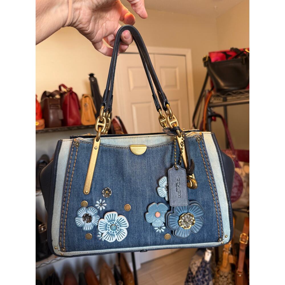 Coach Denim Tea Rose Dreamer